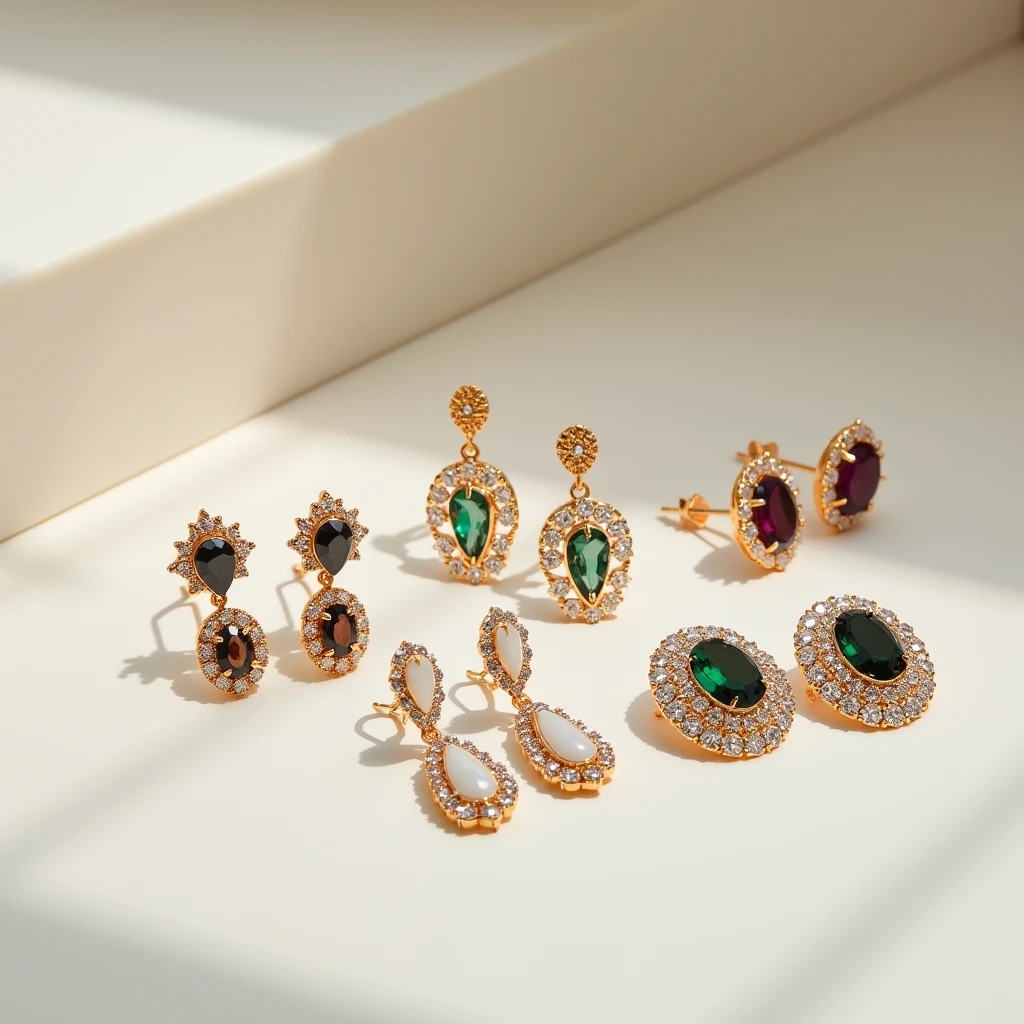 Stunning earrings collection with modern and classic designs